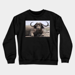 Sad but Natural, African Buffalo, Kenya Crewneck Sweatshirt